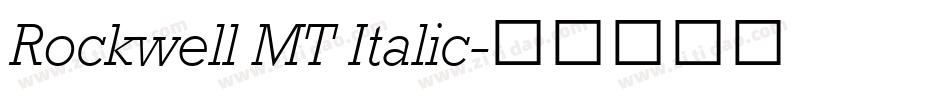 Rockwell MT Italic字体转换